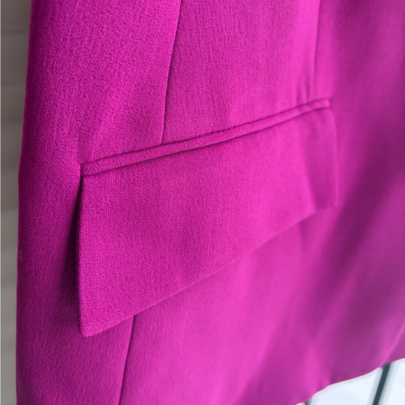 🆕🌸 Kasper Cerise Magenta One-Button Tailored Blazer Jacket Size 14W Office Work - Picture 8 of 16